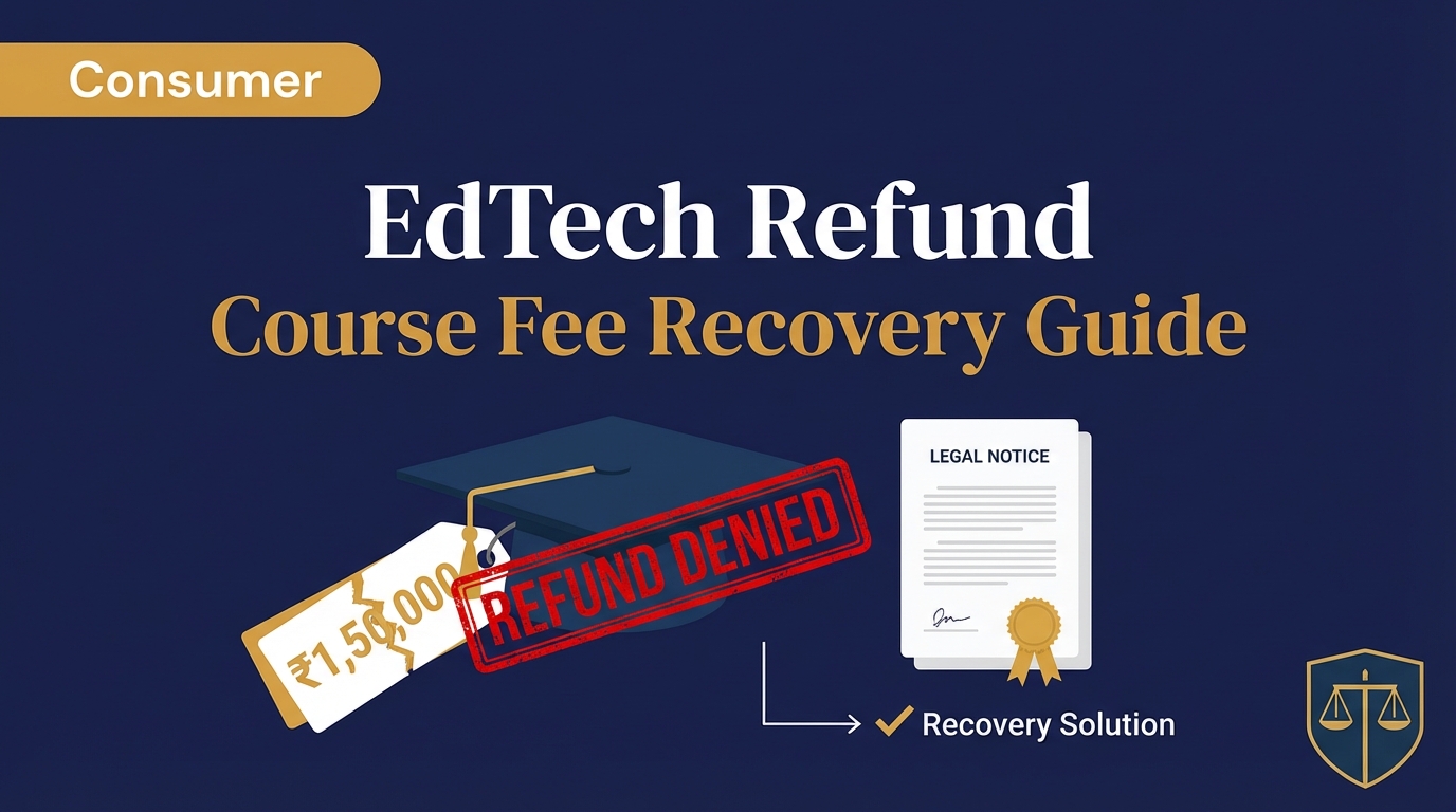 Legal Notice for EdTech Refund: BYJU'S, Unacademy, upGrad Loan and Fee ...